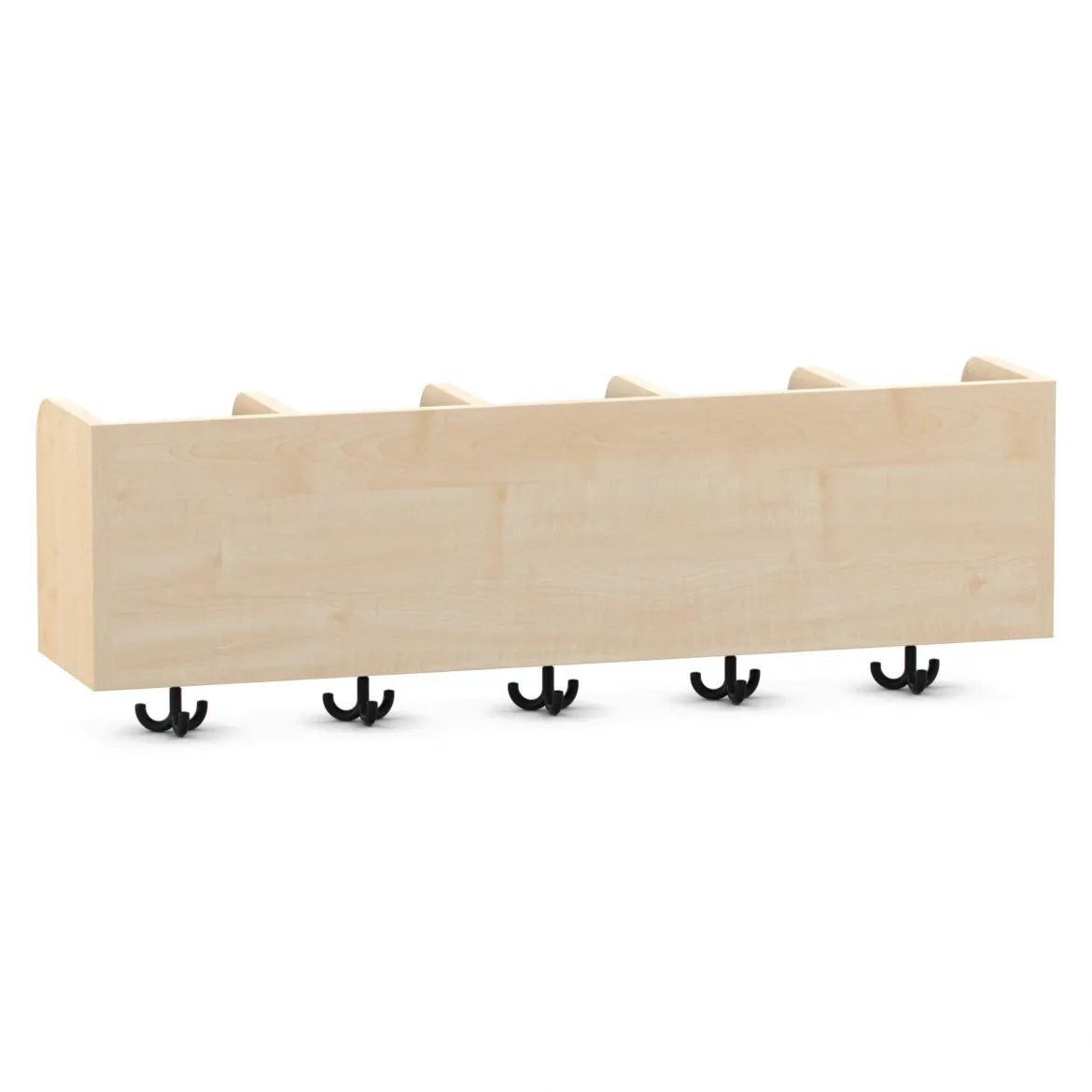 Flexeo Hängegarderobe Armadio, Ahorn honig, HxBxT: 33 x 100 x 23 cm, mit 5 Haken