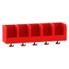 Flexeo Hängegarderobe Armadio, Dekor rot, HxBxT: 33 x 100 x 23 cm, mit 5 Haken