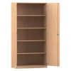 Flexeo Hochschrank, Buche hell, HxBxT: 190 x 94,4 x 60 cm, 4 Fachböden, Schloss