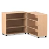 Flexeo Klapp-Wagen, fahrbar, 4 Fachböden, Dekor Ahorn honig, HxBxT 121,1x94,7x81,6 cm