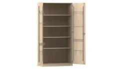 Flexeo Musikschrank, Ahorn honig, HxBxT: 190 x 94,4 x 60 cm, Schloss