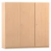 Flexeo® Musikschrank, Buche hell, 6 große Boxen bunt, Breite 190,5 cm, Schloss