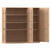 Flexeo Musikschrank, Buche hell, HxBxT 190 x 190,5 x 60 cm, Bogengriff mit Schloss