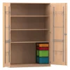 Flexeo Musikschrank, Buche hell, HxBxT: 190x126,4x60cm mit Dreholive und Flexeo Boxen