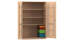 Flexeo Musikschrank, Buche hell, HxBxT: 190x126,4x60cm mit Dreholive und Flexeo Boxen