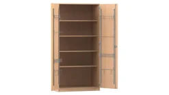 Flexeo Musikschrank, Buche hell, HxBxT: 190 x 94,4 x 60 cm, Schloss