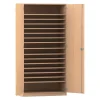 Flexeo Papierschrank Lars, Buche hell, 15 Fachböden, Bogengriff mit Schloss, H x B x T: 190 x 94,4 x 60 cm