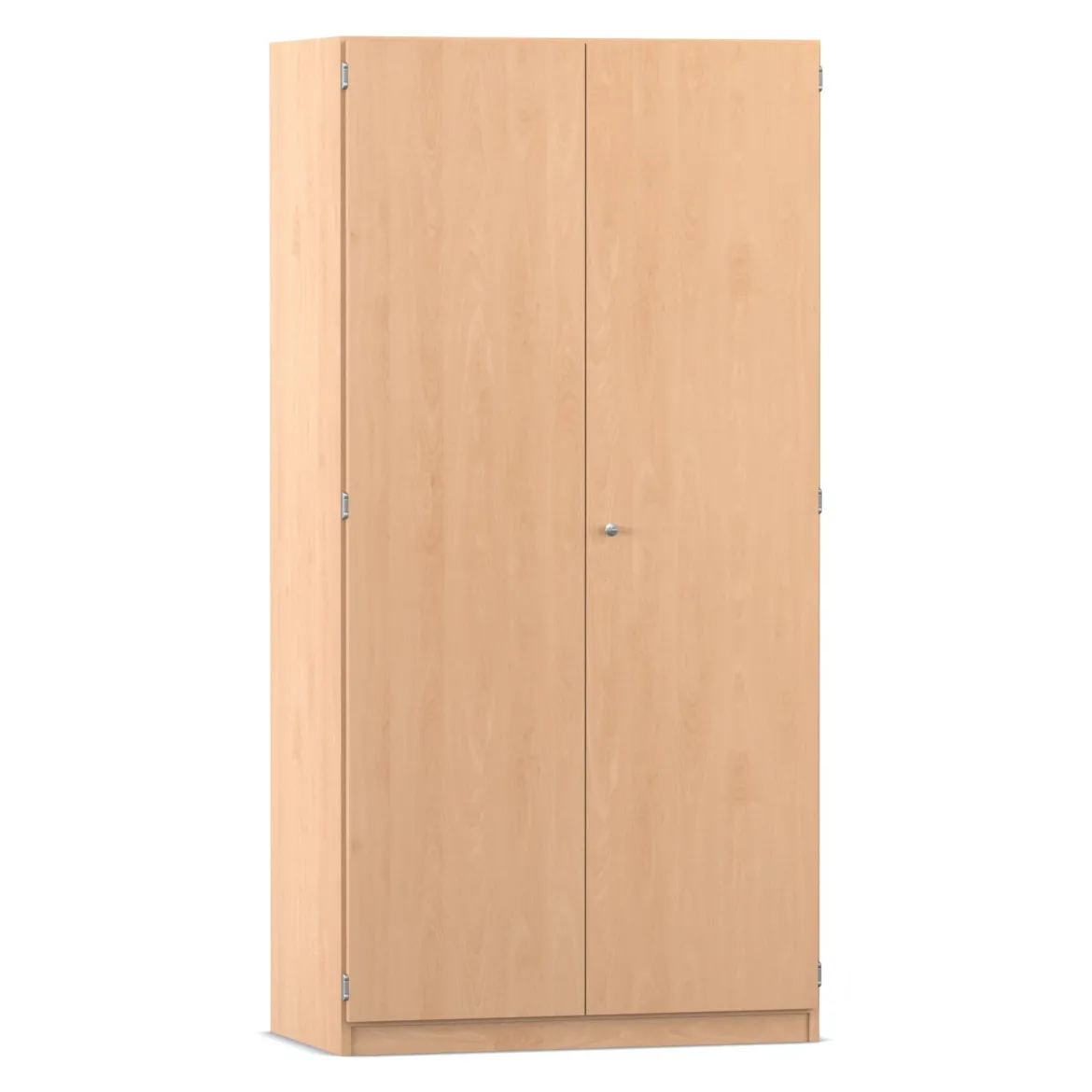 Flexeo Papierschrank Lars, Buche hell, 15 Fachböden, Bogengriff mit Schloss, H x B x T: 190 x 94,4 x 60 cm