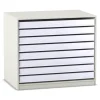 Flexeo® Papier- und Bilderschrank, weiß, 8 große Auszüge, HxBxT: 99,1 x 115 x 78 cm
