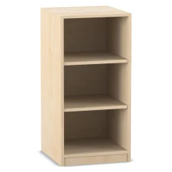 Flexeo Regal Ahorn honig, mit Sockel, 2 Fachboden, Tiefe 48 cm
