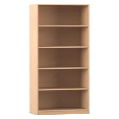 Flexeo® Regal, Buche hell, 5 Fächer, HxBxT: 190 x 94,4 x 48 cm