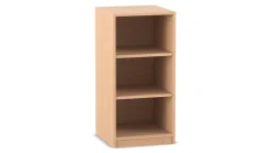 Flexeo Regal Buche hell, mit Sockel, 2 Fachböden, HxBxT: 99,1 x 48,1 x 38 cm﻿