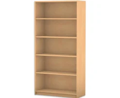 Flexeo® Regal, Buche hell, 1 Reihe, 5 Fächer, HxBxT: 190 x 94,4 cm x 38 cm