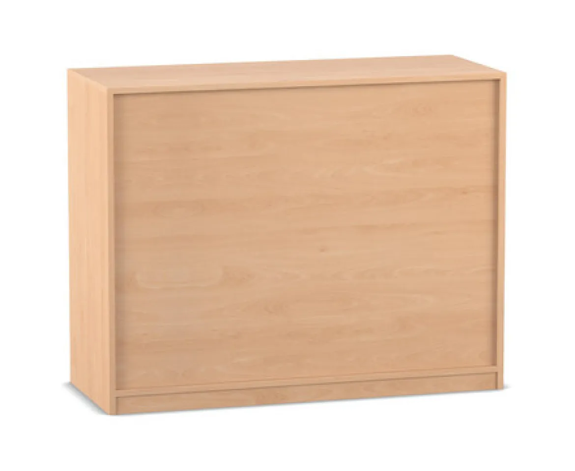 Flexeo® Regal, Buche hell, 2 Reihen, 6 Fächer, HxBxT: 99,1 x 126,4 x 38 cm