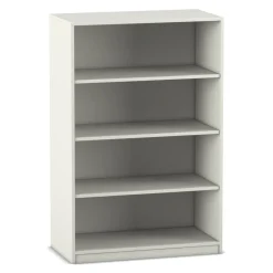 Flexeo® Regal, Dekor weiß, 4 Fächer, HxBxT 143,9x94,4x48 cm, Sockel