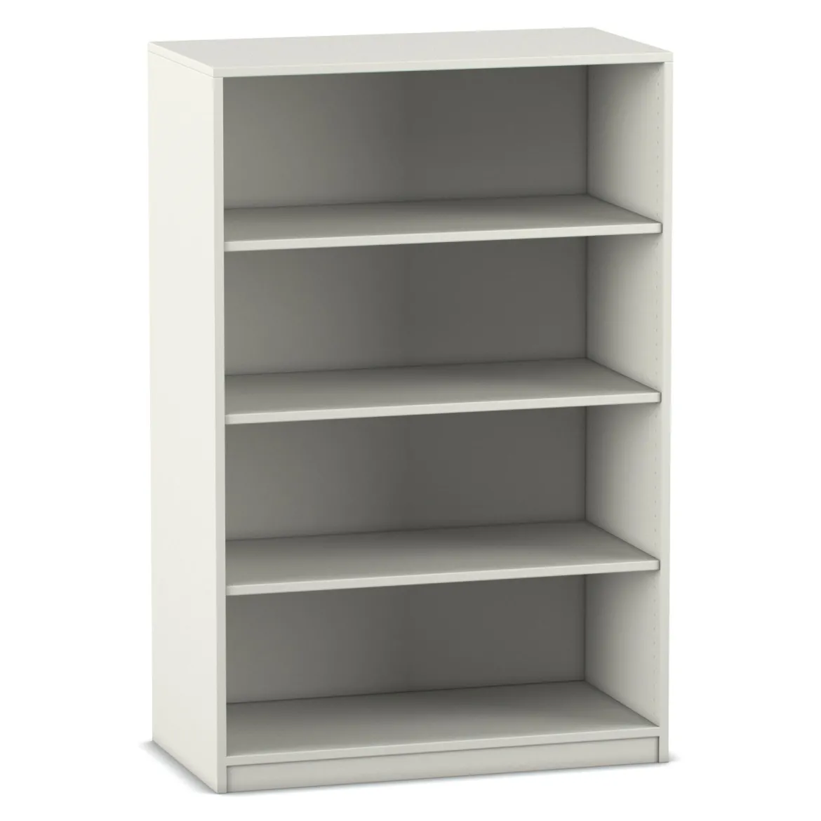 Flexeo® Regal, Dekor weiß, 4 Fächer, HxBxT 143,9x94,4x48 cm, Sockel
