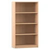 Flexeo® Regal, 4 Fächer = 4 Ordnerhöhen, Buche hell, 150,5 x 80 x 40 cm