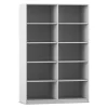 Flexeo® Regal grau, 2 Reihen, 10 Fächer, HxBxT 190 x 126,4 x 48 cm