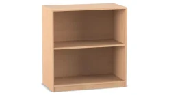 Flexeo Regal mit Sockel, Buche hell, 1 Fachboden, HxBxT: 99,1 x 94,4 x 48 cm