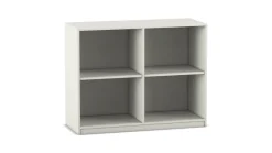 Flexeo Regal mit Sockel, Dekor weiß, 2 Fachböden, HxBxT: 99,1 x 126,4 x 38 cm