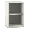 Flexeo Regal mit Sockel, Dekor weiß, 2 Fächer, 1 Fachboden, HxBxT: 99,1x64,1x38 cm
