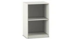 Flexeo Regal mit Sockel, Dekor weiß, 2 Fächer, 1 Fachboden, HxBxT: 99,1x64,1x38 cm