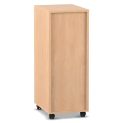 Flexeo Regal PRO, Buche hell, HxBxT: 99,1x37,7x48 cm, 4 große Boxen hellgrün, Stellfüße