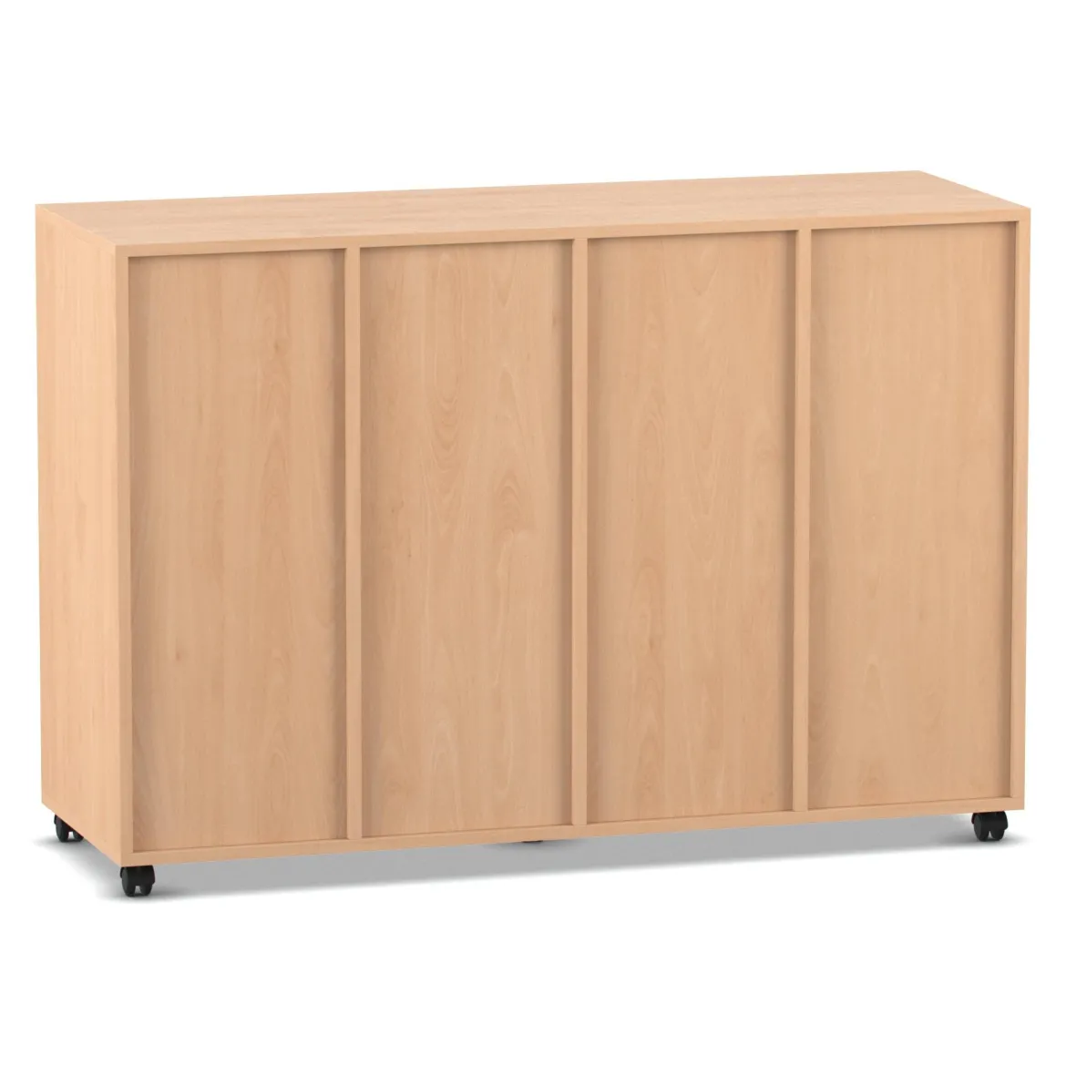 Flexeo Regal PRO, 4 Reihen, 8 Boxen, HxBxT: 99,1 x 143,9 x 48 cm, Rollen