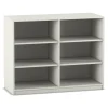 Flexeo Regal weiss, 2 Reihen, 6 Fächer, HxBxT: 99,1 x 126,4 x 38 cm