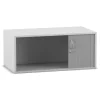 Flexeo® Rollladen-Aufsatzschrank, grau, HxBxT: 41,1x94,4x48 cm, 1 Fach