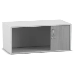Flexeo® Rollladen-Aufsatzschrank, grau, HxBxT: 41,1x94,4x48 cm, 1 Fach