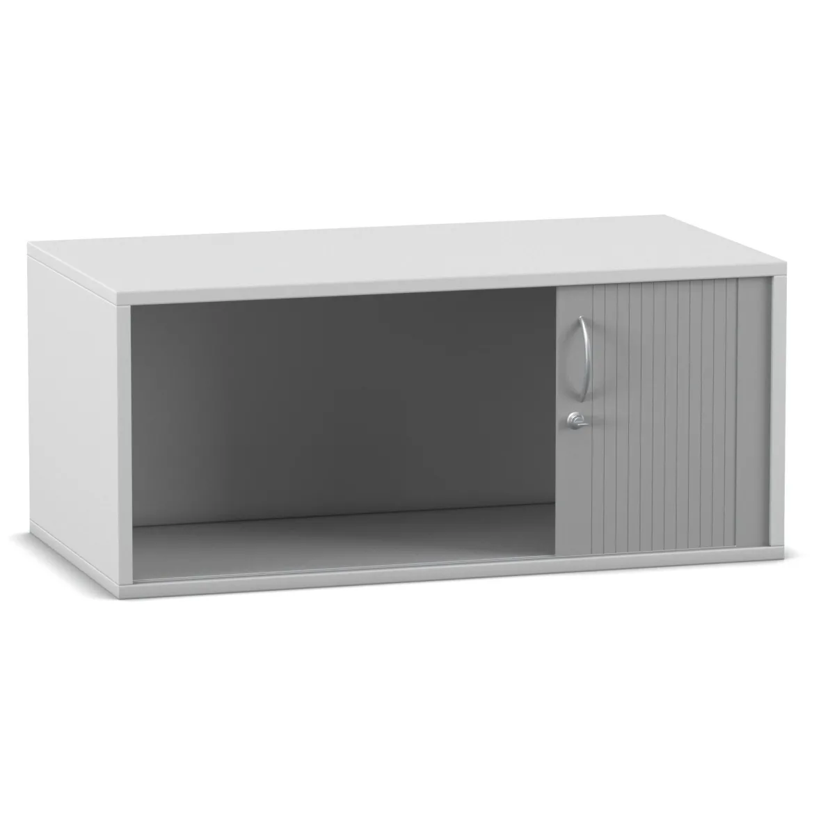 Flexeo® Rollladen-Aufsatzschrank, grau, HxBxT: 41,1x94,4x48 cm, 1 Fach