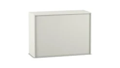 Flexeo Rollladen-Aufsatzschrank weiß, BxHxT 126,4 x 90,9 x 38 cm, 1 Mittelwand, 2x3 Fächer