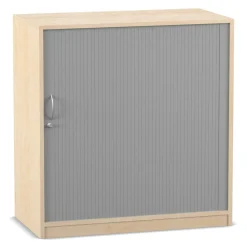 Flexeo Rollladenschrank Ahorn honig, 3 Fächer, BxHxT 94,4 x 99,1 x 48 cm