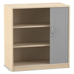 Flexeo Rollladenschrank Ahorn honig, 3 Fächer, BxHxT 94,4 x 99,1 x 48 cm