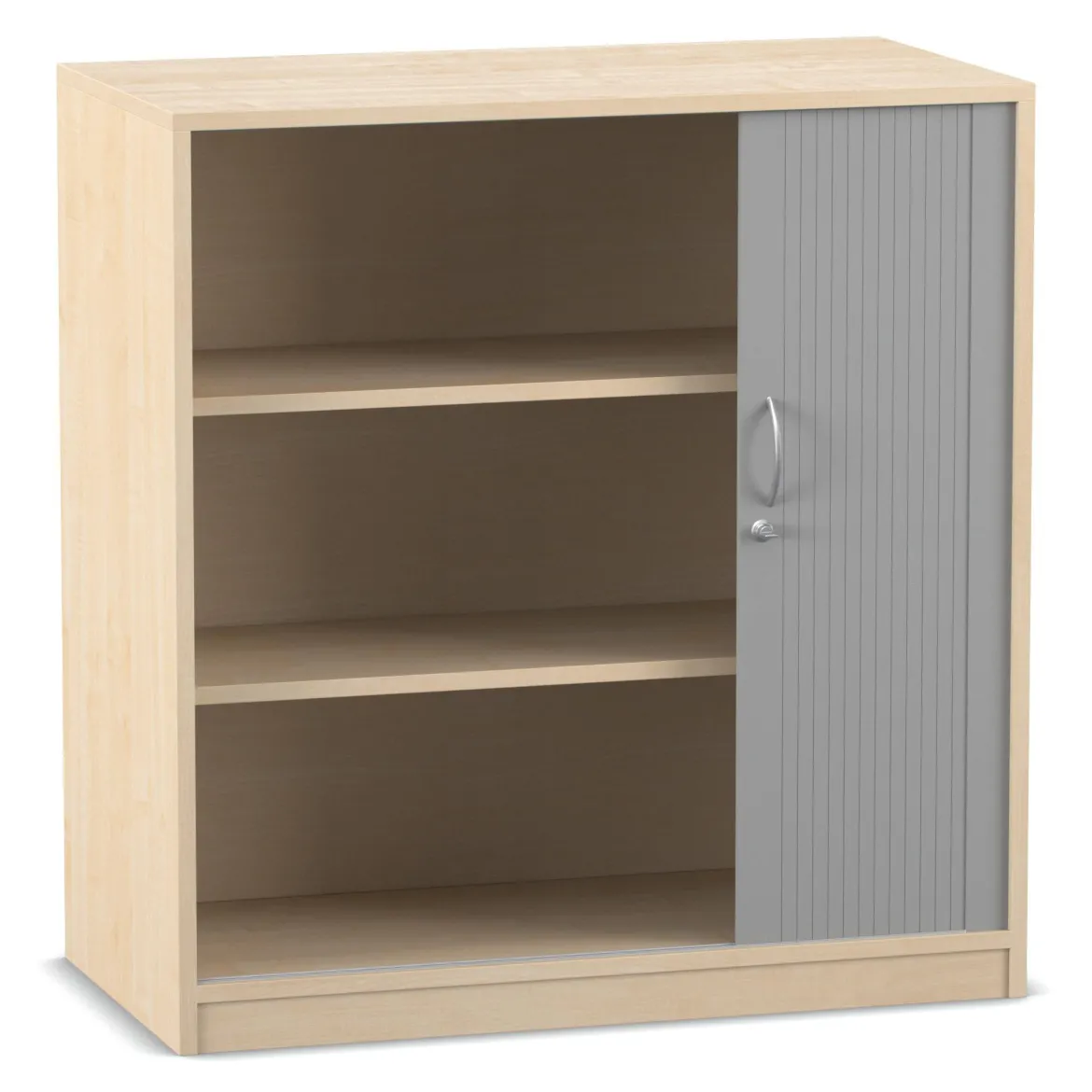 Flexeo Rollladenschrank Ahorn honig, 3 Fächer, BxHxT 94,4 x 99,1 x 48 cm