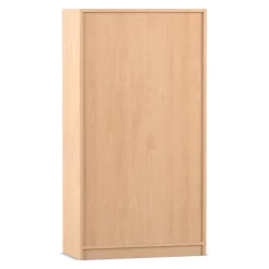 Flexeo Rollladenschrank mit Sockel, Buche hell, HxBxT: 150,5x80x40 cm, Bügelgriff eckig mit Schloss