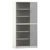 Flexeo® Rollladenschrank, weiß, 6 Fächer, 2 Türen, HxBxT: 190 x 94,4 x 48 cm