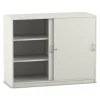 Flexeo® Schiebetürenschrank, Dekor weiß mit 6 Fächern, HxBxT 99,1 x 126,4 x 48 cm