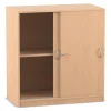 Flexeo® Schiebetürenschrank, 2 Fächer, Buche hell, HxBxT 99,1 x 94,4 x 38 cm