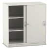 Flexeo® Schiebetürenschrank weiß, mit 3 Fächern, 99,1 x 94,4 x 38 cm