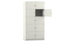 Flexeo Schließfachschrank weiß, 10 geschlossene Fächer, HxBxT: 190x94,4x40 cm