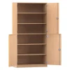 Flexeo® Schrank Buche hell, 4 Halbtüren, 6 Fächer, HxBxT 190x94,4x50 cm, Dreholive