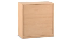 Flexeo® Schrank, Buche hell, 6 kleine Schubladen, Türanschlag rechts, HxBxT: 99, 1 x 94,4 x 40 cm, Bogengriff mit Schloss