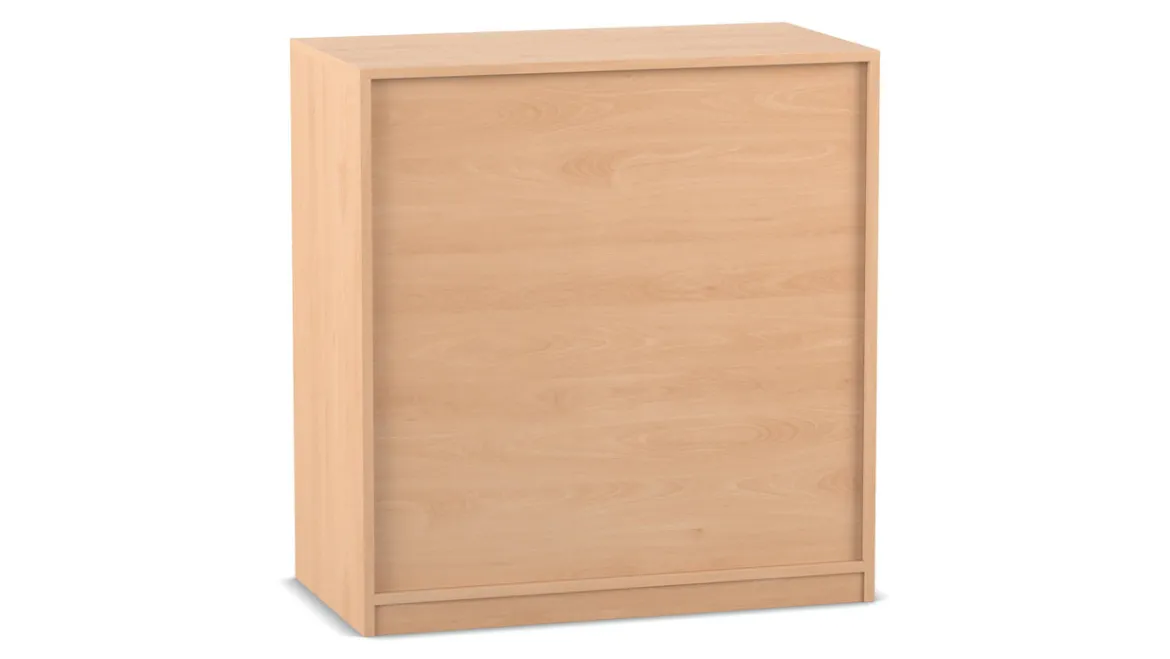 Flexeo® Schrank, Buche hell, 6 kleine Schubladen, Türanschlag rechts, HxBxT: 99, 1 x 94,4 x 40 cm, Bogengriff mit Schloss