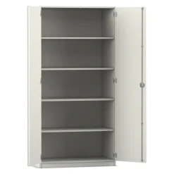 Flexeo® Schrank, Dekor weiß, 5 Fächer, 2 Türen, HxBxT: 190x94,4x60 cm, Dreholive