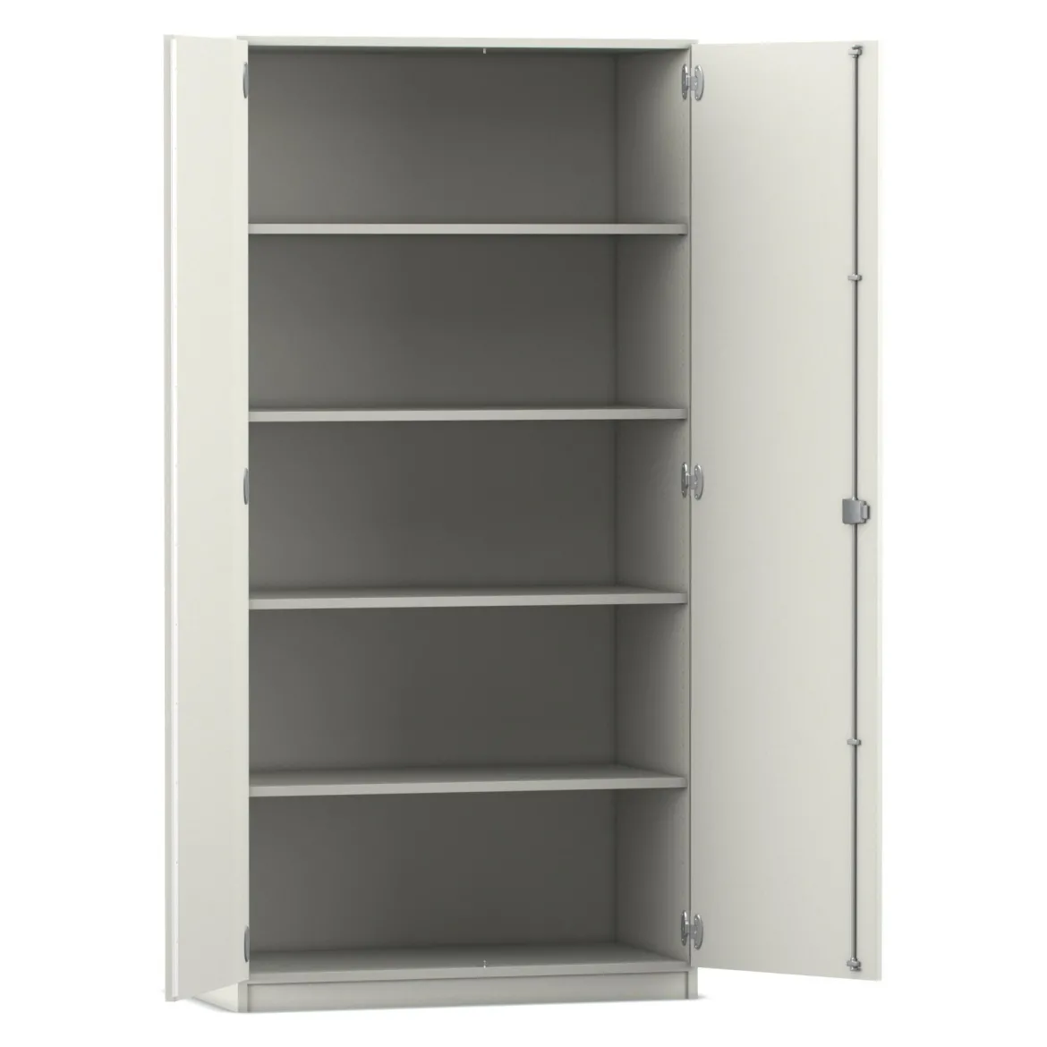 Flexeo® Schrank, Dekor weiß, 5 Fächer, 2 Türen, HxBxT: 190x94,4x60 cm, Dreholive