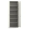 Flexeo® Schrank, Drehtüren, 6 Fächer, Dekor weiß, HxBxT 226,5 x 80 x 42 cm, Bogengriff mit Schloss