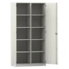 Flexeo® Schrank, 10 Fächer, Mittelwand, 2 Türen, Dekor weiß, HxBxT: 190 x 94,4 x 50 cm