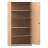 Flexeo® Schrank, 5 Fächer, 2 Türen, 190x94,4x50 cm Holzdekor: Buche hell Schließart: Dreholive